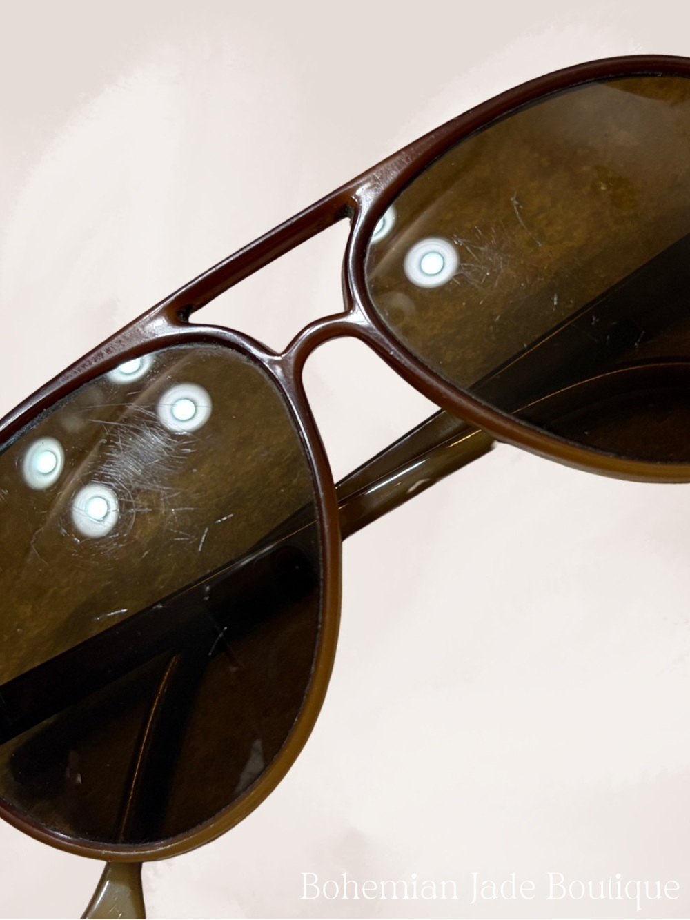 Vintage Vuarnet Brown Aviator Sunglasses Made in France 145mm - Picture 4 of 7